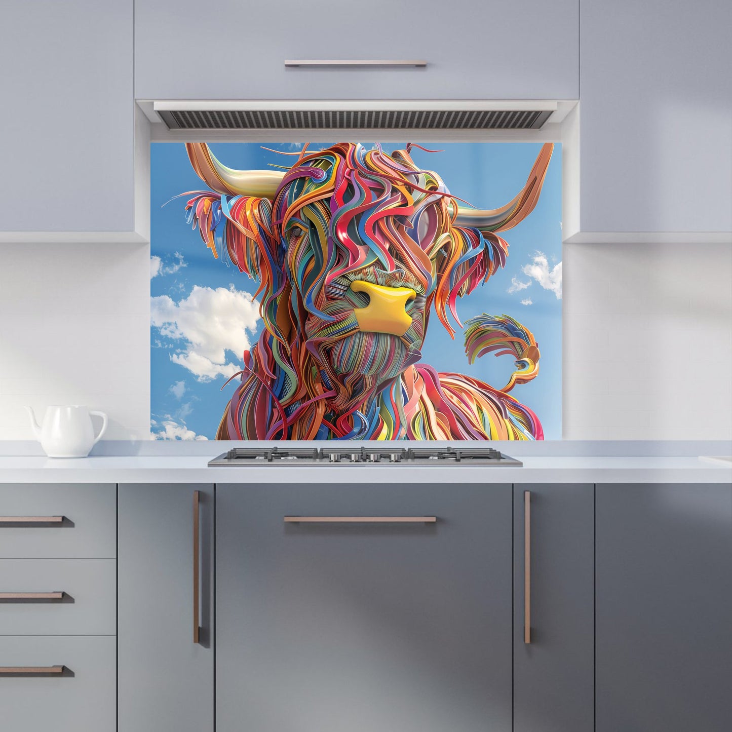 Twisted Colors of the Bull Kitchen Splashback