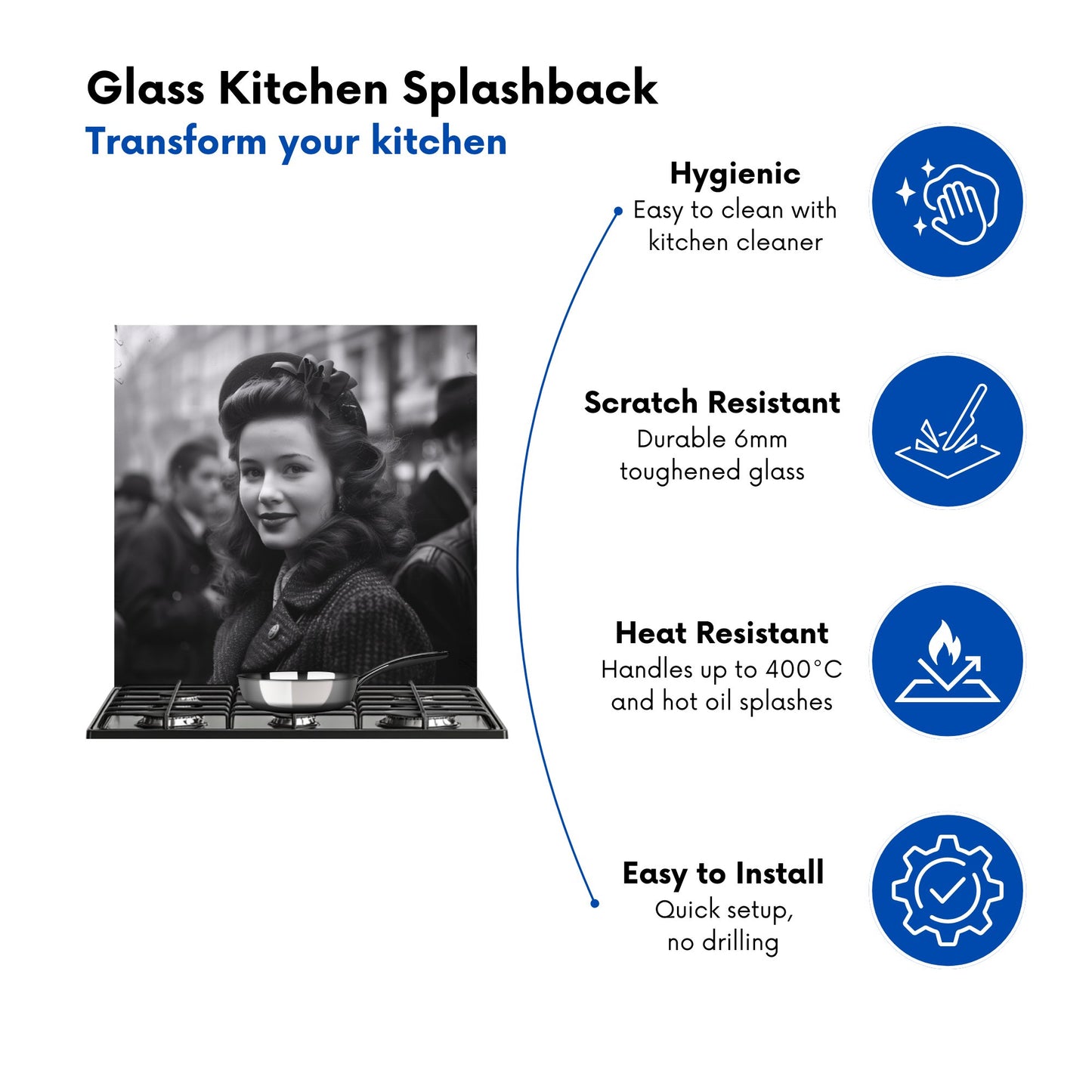 Nostalgic Beauty on the Street Kitchen Splashback