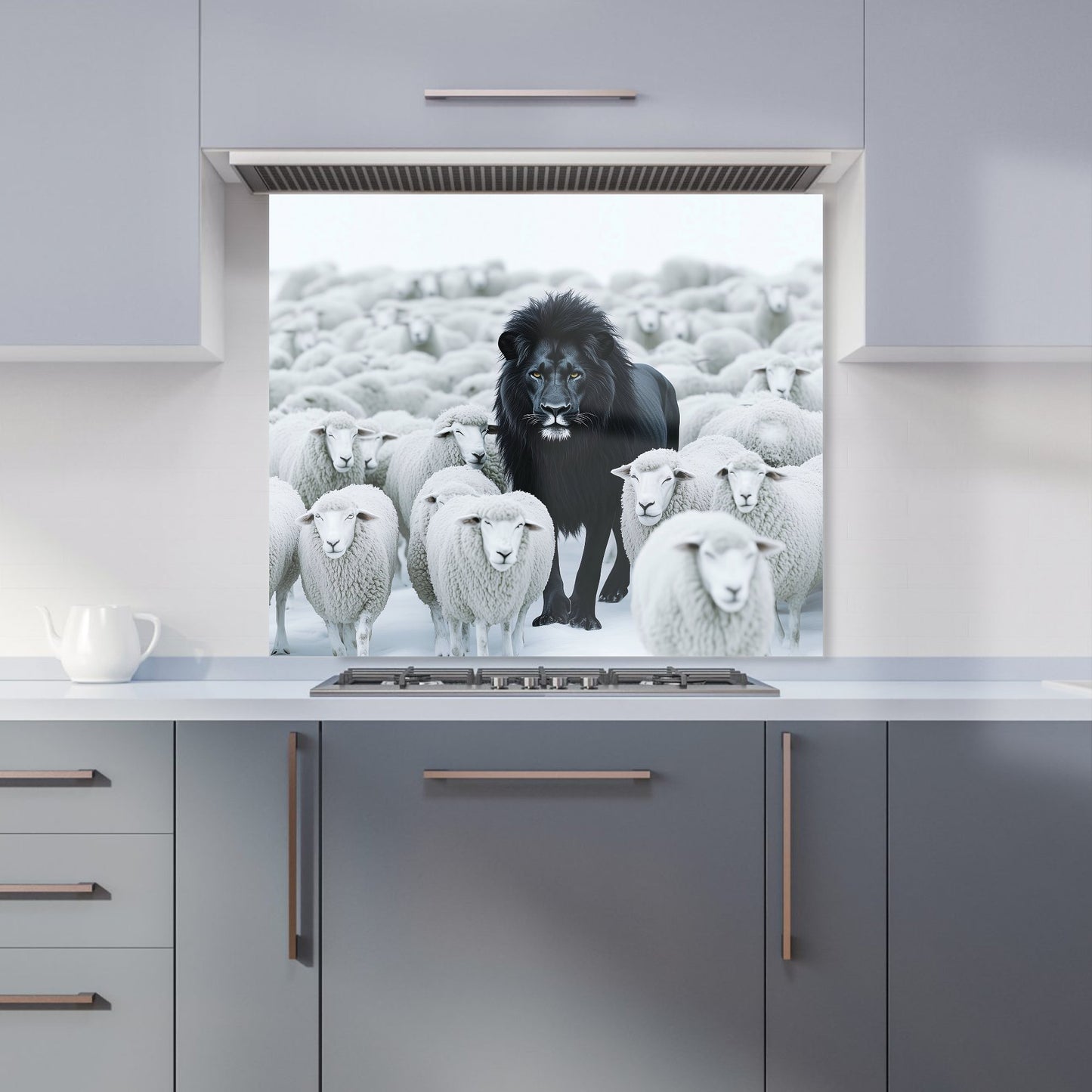 Lion Amidst the Flock Kitchen Splashback