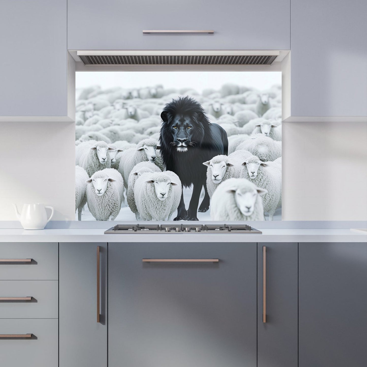 Lion Amidst the Flock Kitchen Splashback