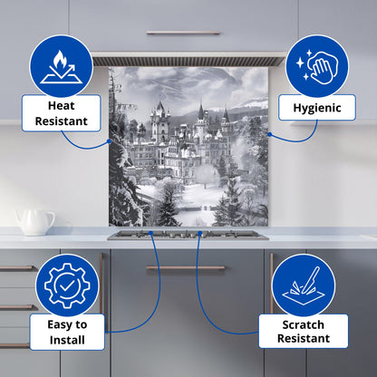Snow-Covered Balmoral Castle Kitchen Splashback
