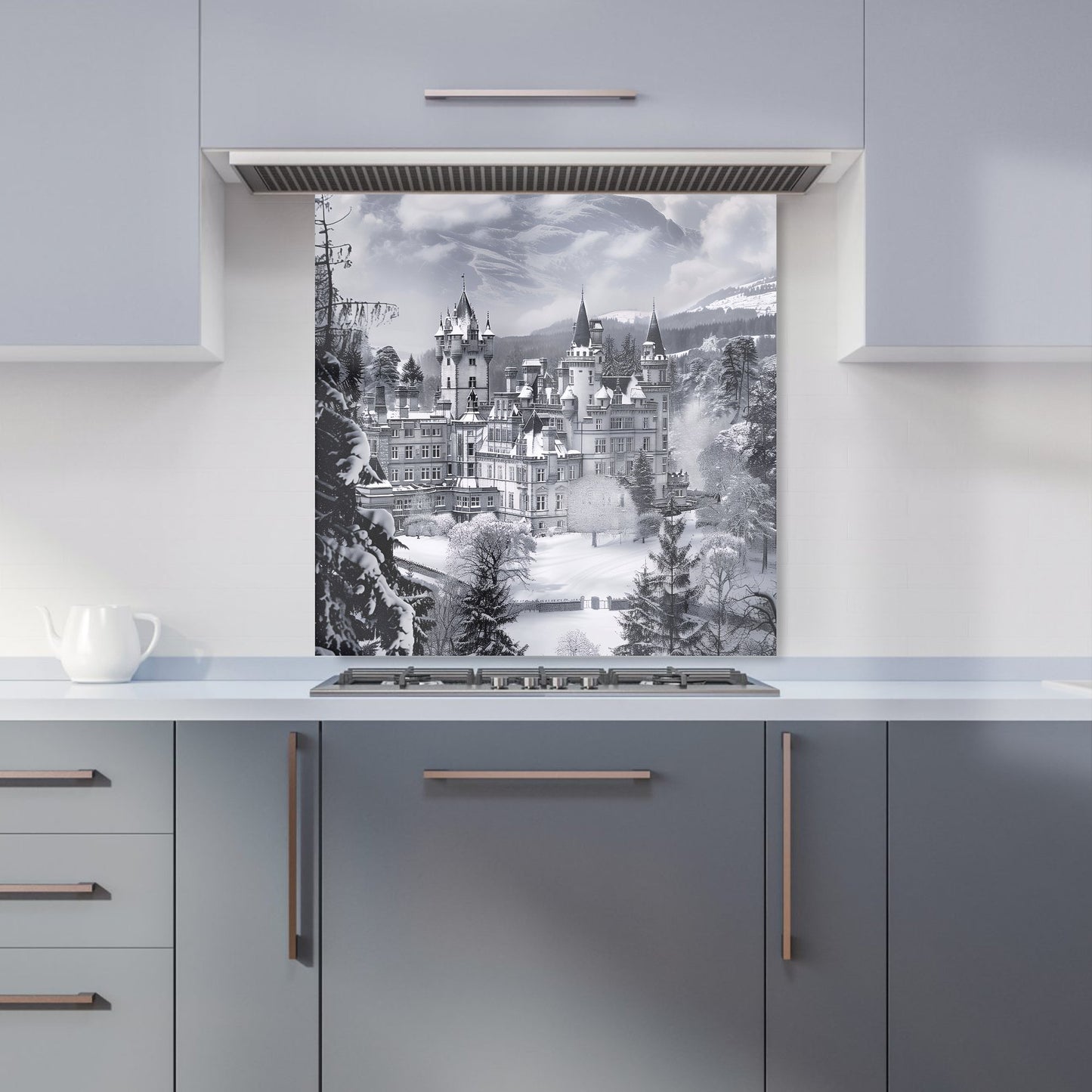 Snow-Covered Balmoral Castle Kitchen Splashback