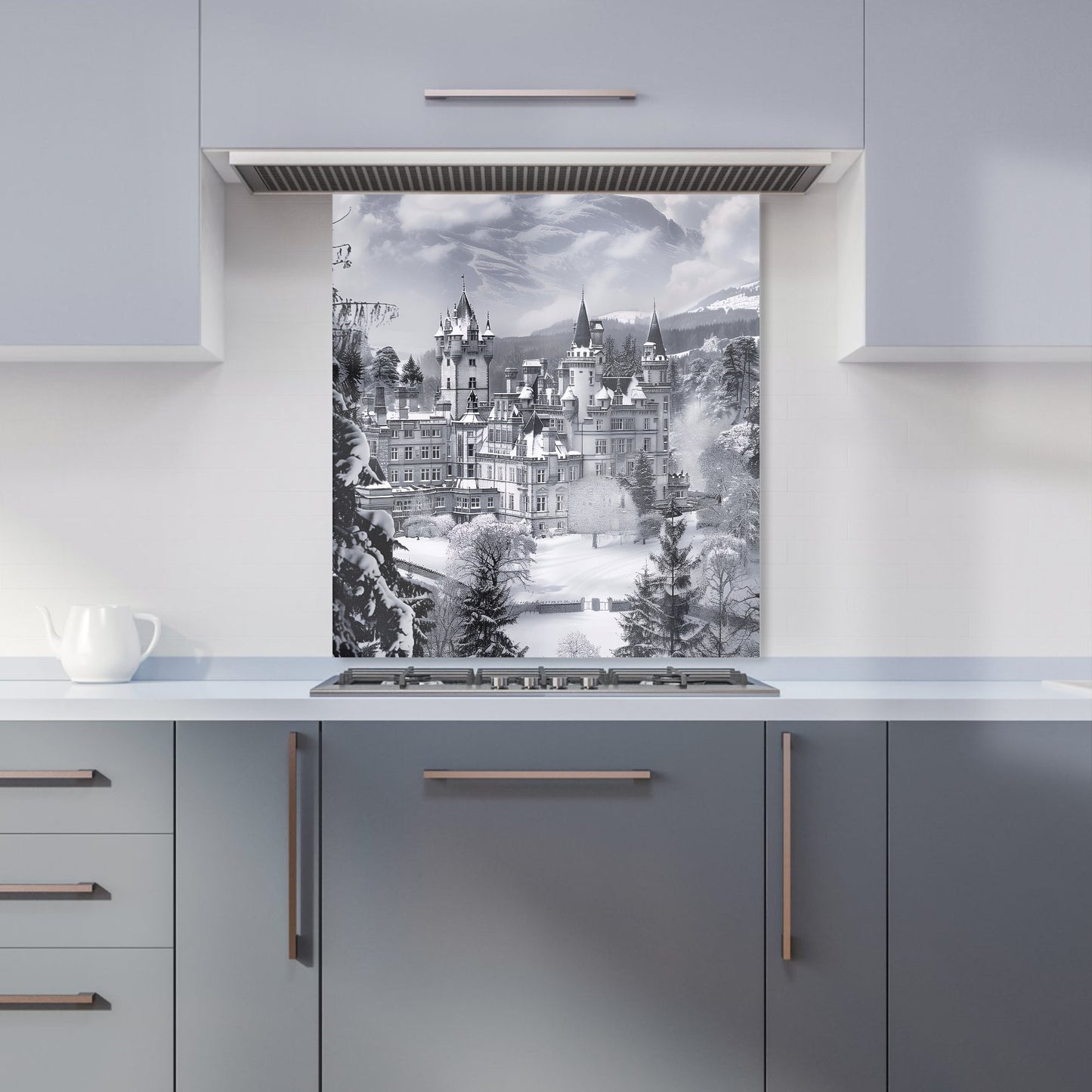 Snow-Covered Balmoral Castle Kitchen Splashback