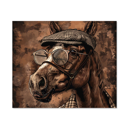 Dapper Horse with Tweed Cap Kitchen Splashback