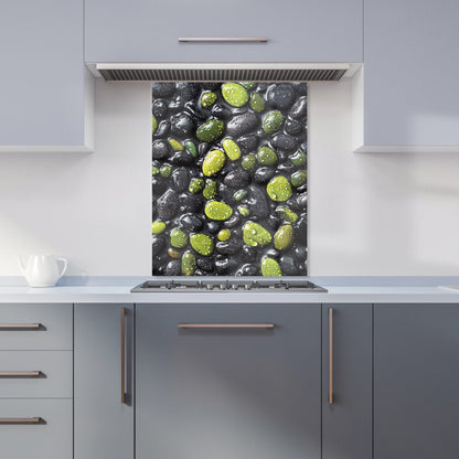 Emerald and Onyx Pebble Design Kitchen Splashback
