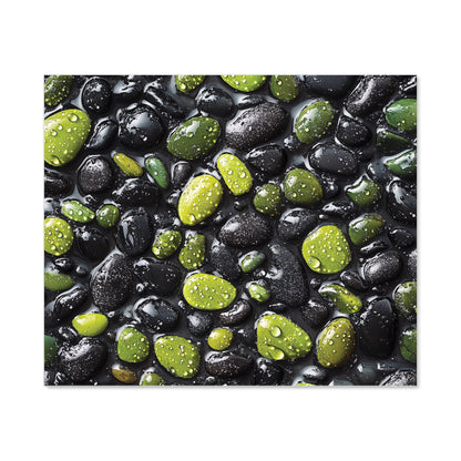Emerald and Onyx Pebble Design Kitchen Splashback