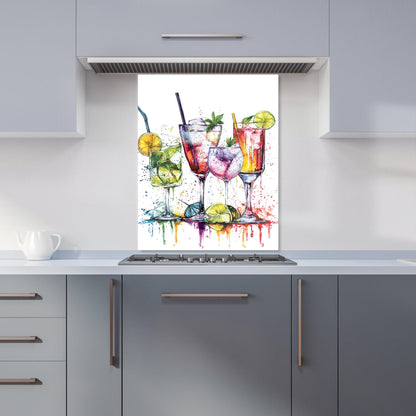 Vibrant Cocktail Splash Kitchen Splashback