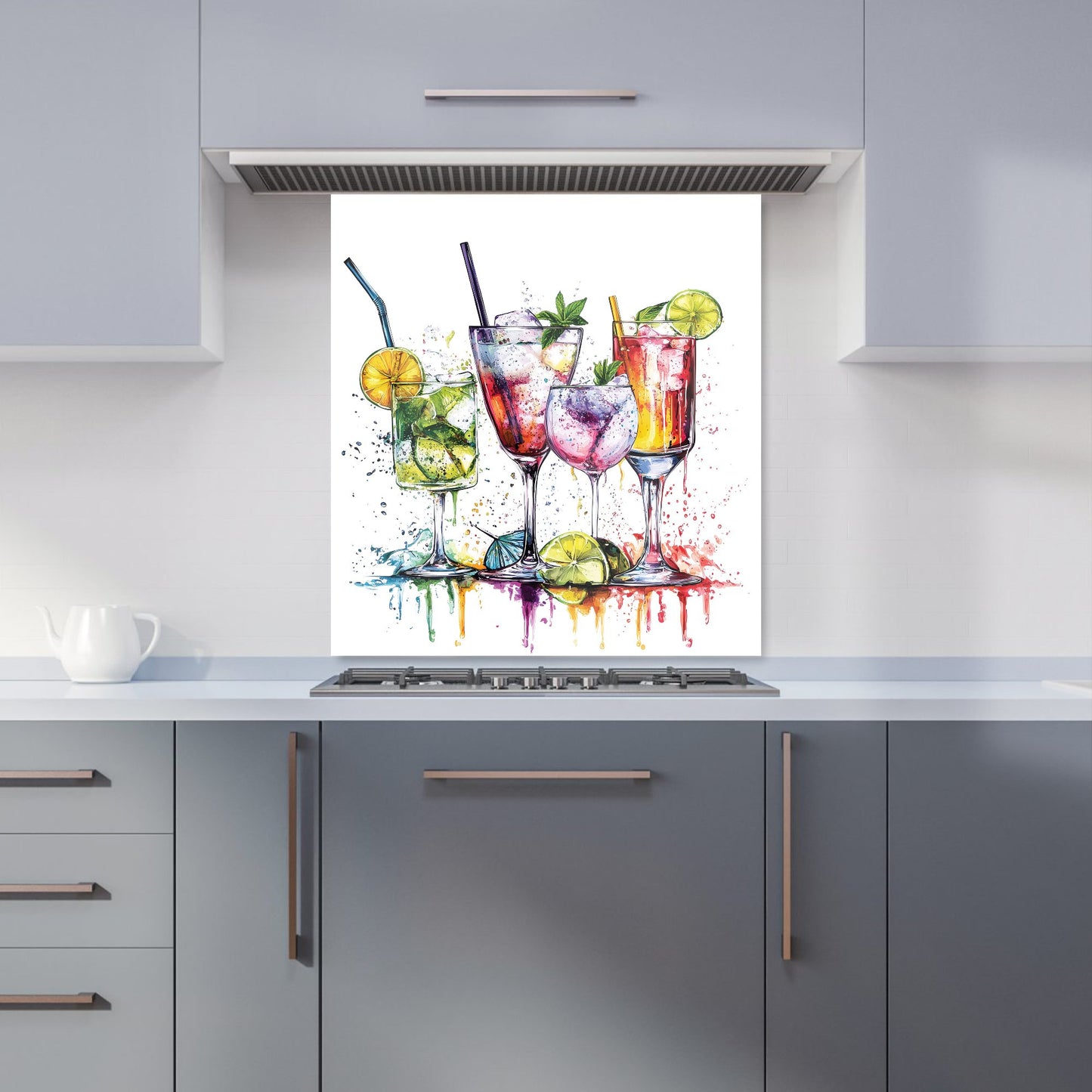 Vibrant Cocktail Splash Kitchen Splashback