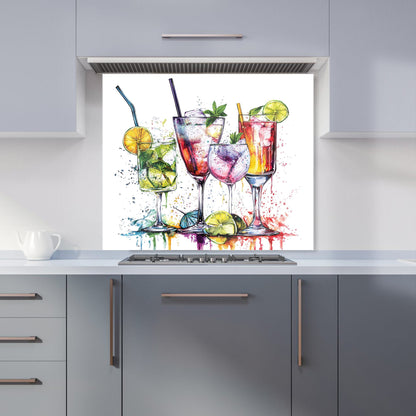 Vibrant Cocktail Splash Kitchen Splashback