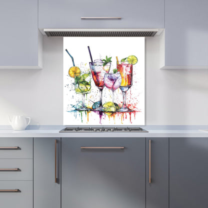 Vibrant Cocktail Splash Kitchen Splashback