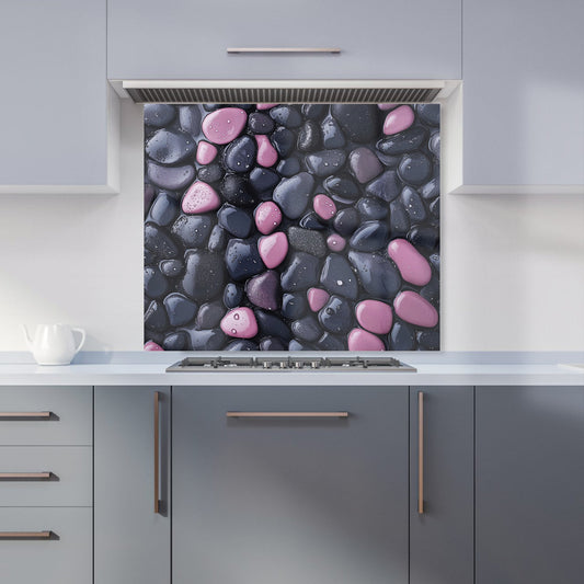Blush and Charcoal Pebble Mix Kitchen Splashback