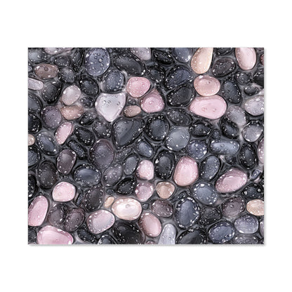 Glossy Pebbles in Soft Hues Kitchen Splashback