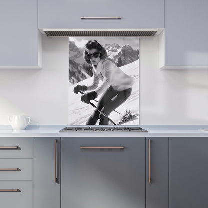 Vintage Skiing Chic Kitchen Splashback