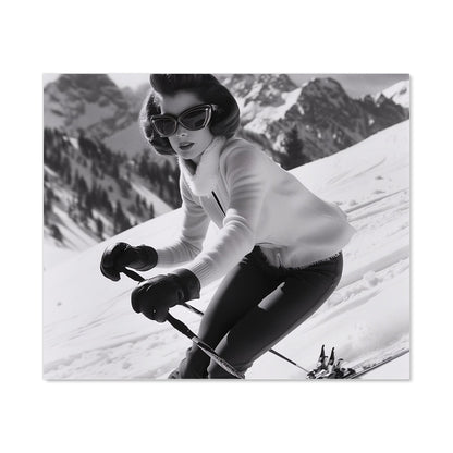 Vintage Skiing Chic Kitchen Splashback