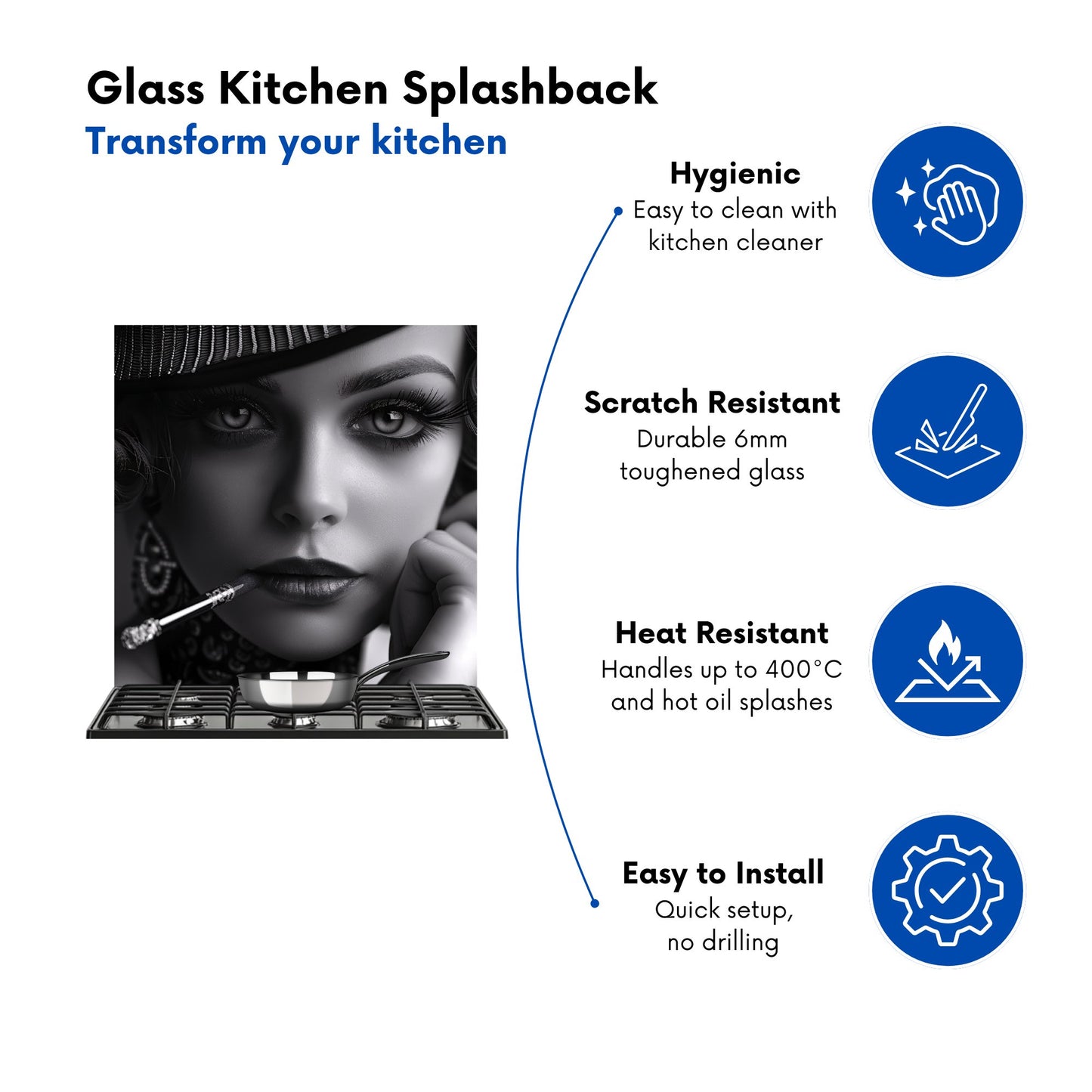 Gatsby's Glamour Close-Up Kitchen Splashback