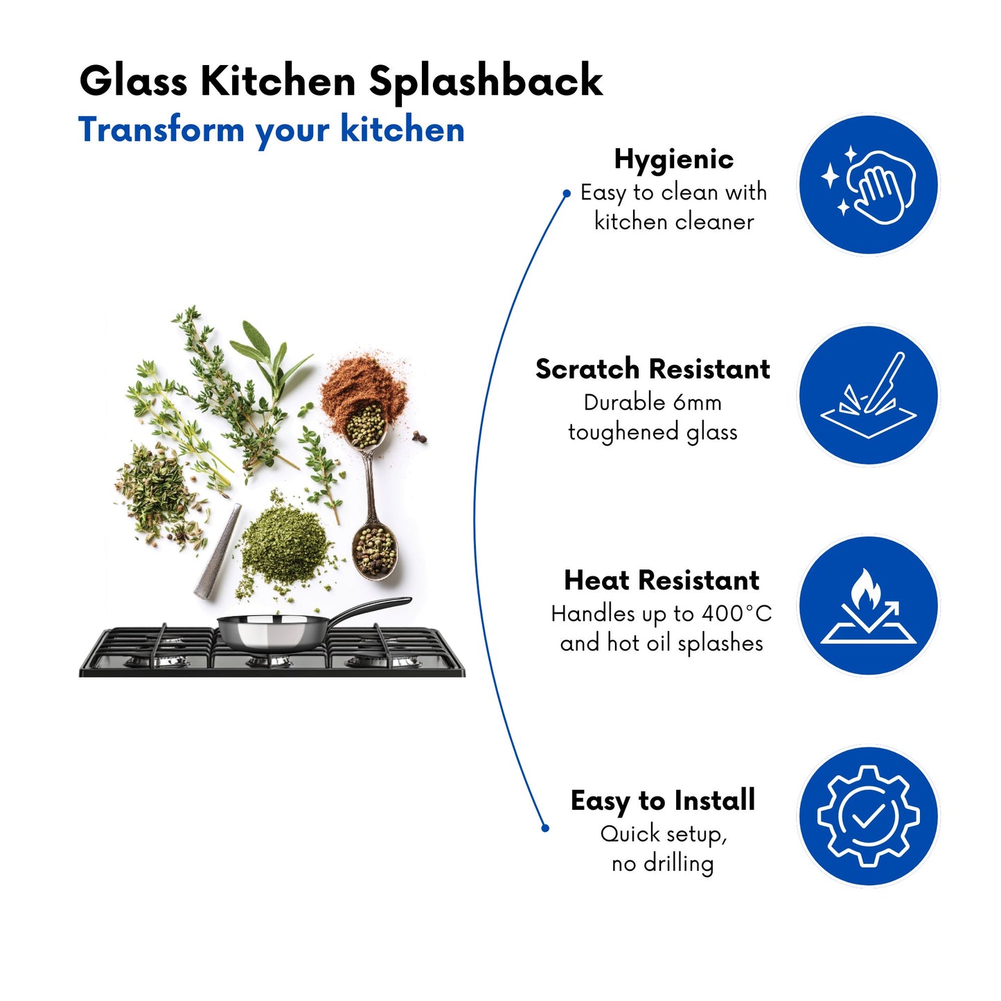 Spice and Herb Medley Kitchen Splashback