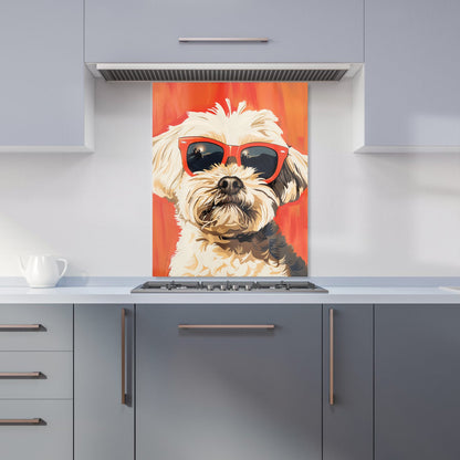 Cool Pup in Sunglasses Kitchen Splashback