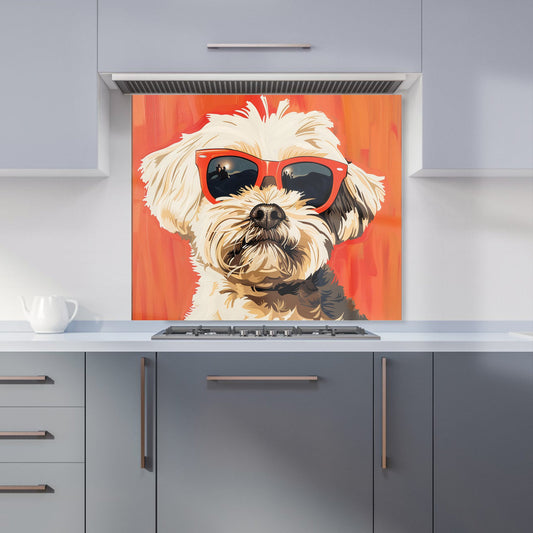 Cool Pup in Sunglasses Kitchen Splashback