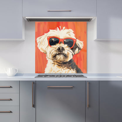 Cool Pup in Sunglasses Kitchen Splashback