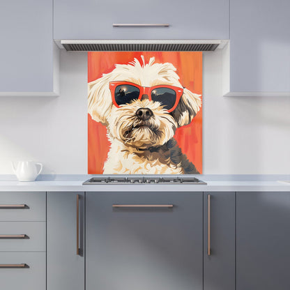 Cool Pup in Sunglasses Kitchen Splashback