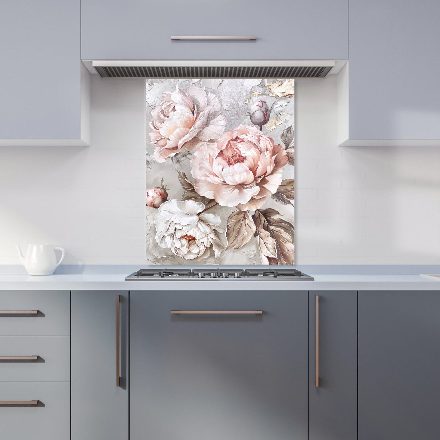 Vintage Rose Elegance Kitchen Splashback