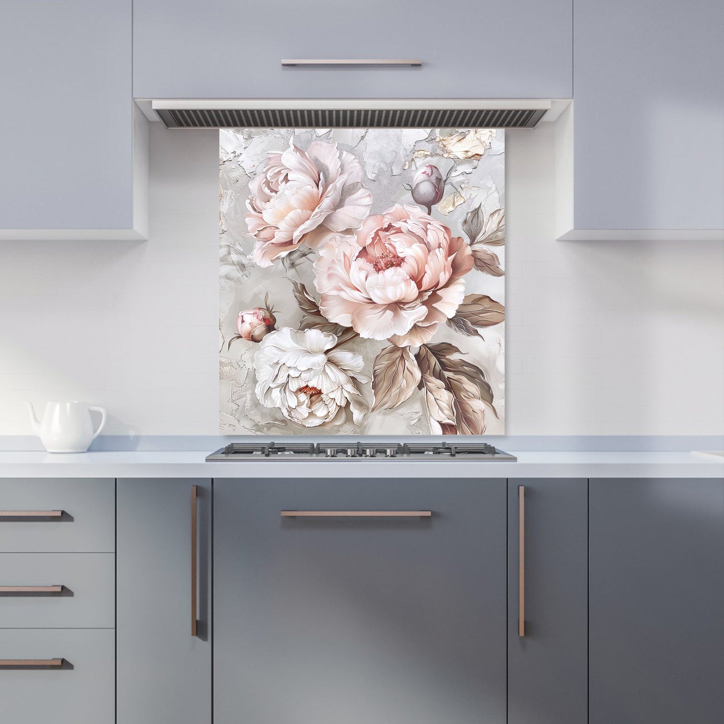 Vintage Rose Elegance Kitchen Splashback