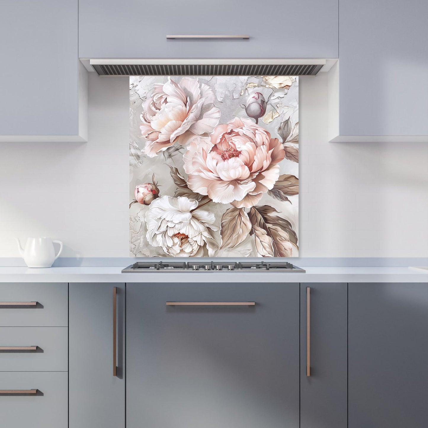Vintage Rose Elegance Kitchen Splashback