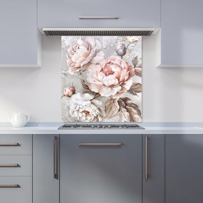 Vintage Rose Elegance Kitchen Splashback