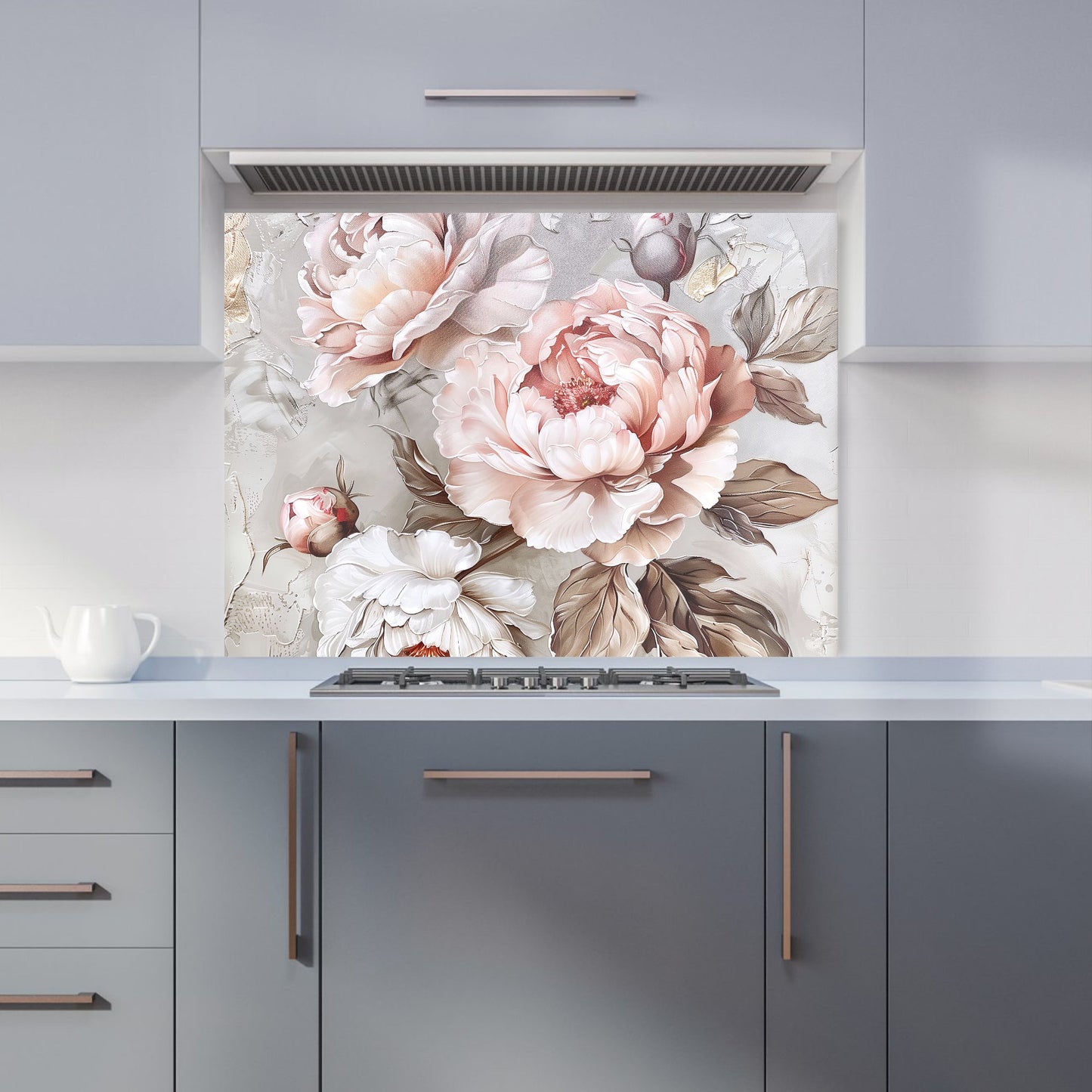 Vintage Rose Elegance Kitchen Splashback