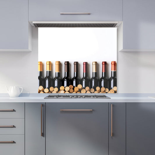 Wine Bottles in Harmony Kitchen Splashback