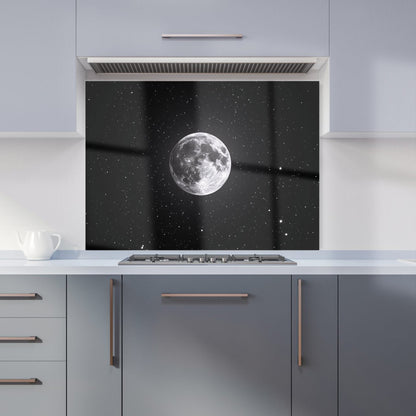 Lunar Glow in the Night Sky Kitchen Splashback