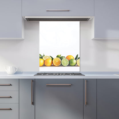 Citrus Parade on White Kitchen Splashback