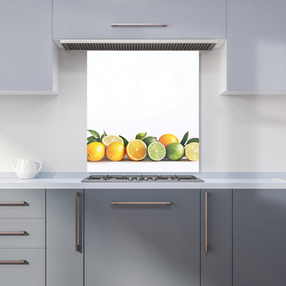 Citrus Parade on White Kitchen Splashback