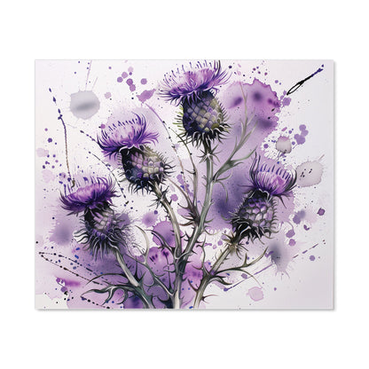 Vibrant Scottish Thistle Art Kitchen Splashback
