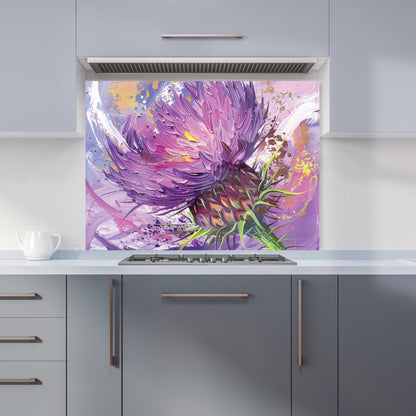 Abstract Thistle Explosion Kitchen Splashback