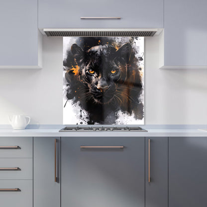 Black Panther's Intense Stare Kitchen Splashback