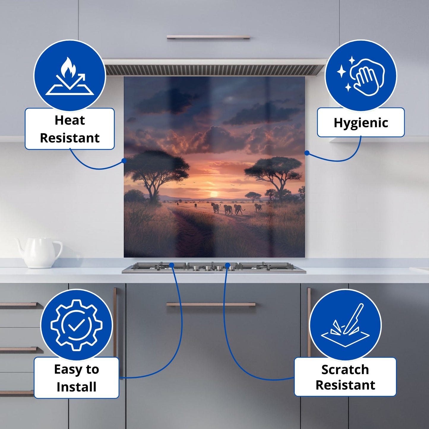 Lions' Twilight Journey Kitchen Splashback