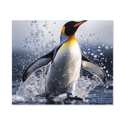 Regal Penguin in a Watery Burst Kitchen Splashback