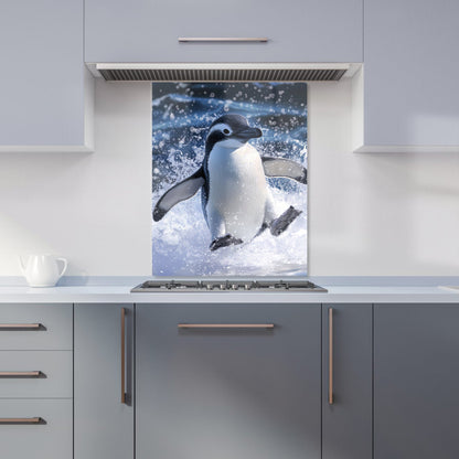 Joyful Penguin Splashes Kitchen Splashback