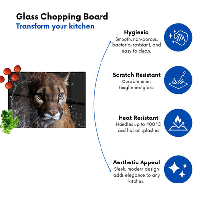 Fierce Puma In Motion Chopping Board