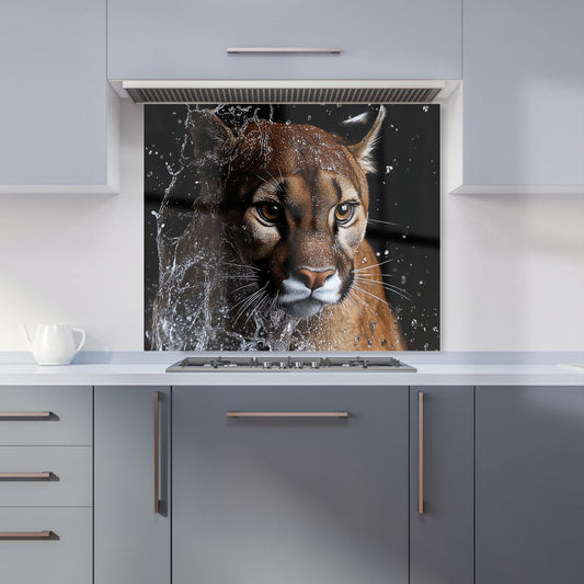Fierce Puma in Motion Kitchen Splashback