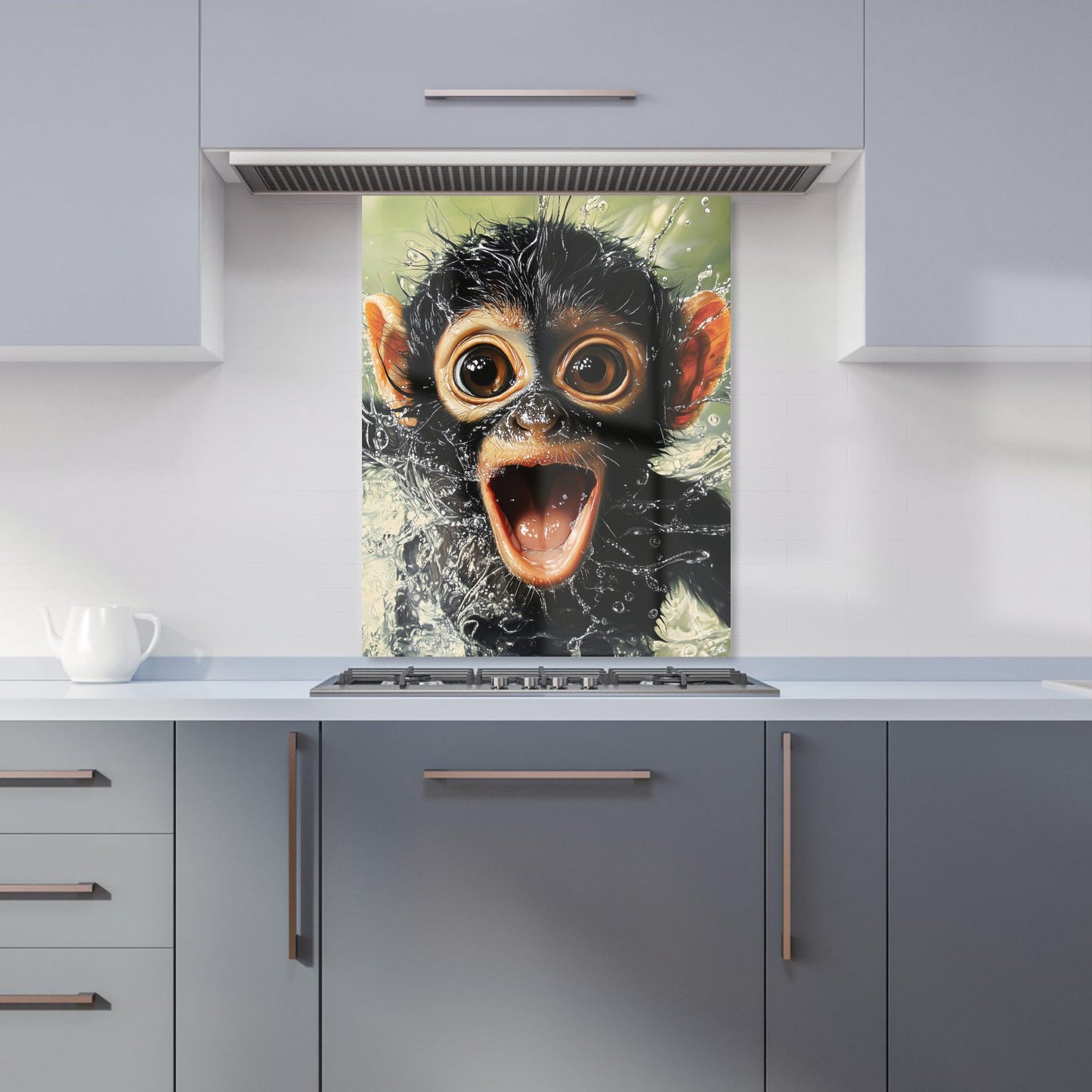 Excited Monkey in the Water Kitchen Splashback