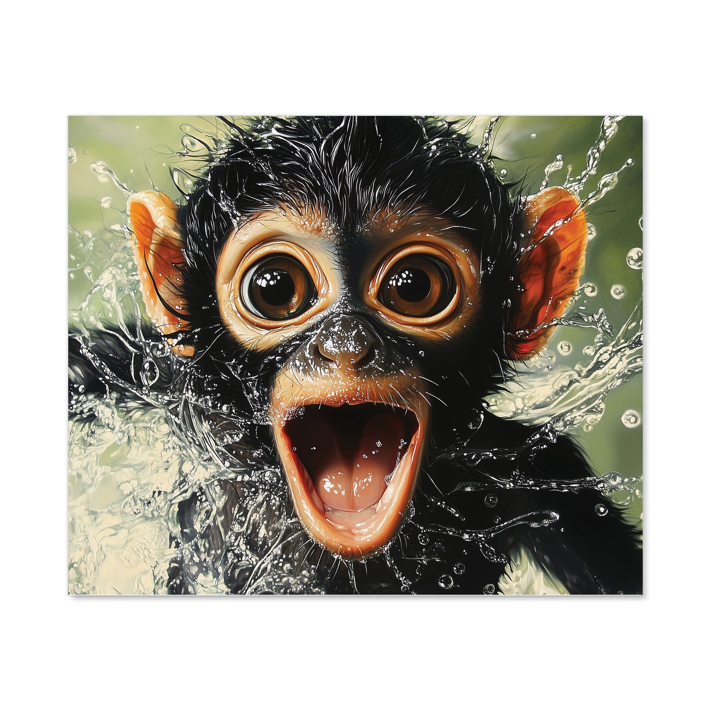 Excited Monkey in the Water Kitchen Splashback