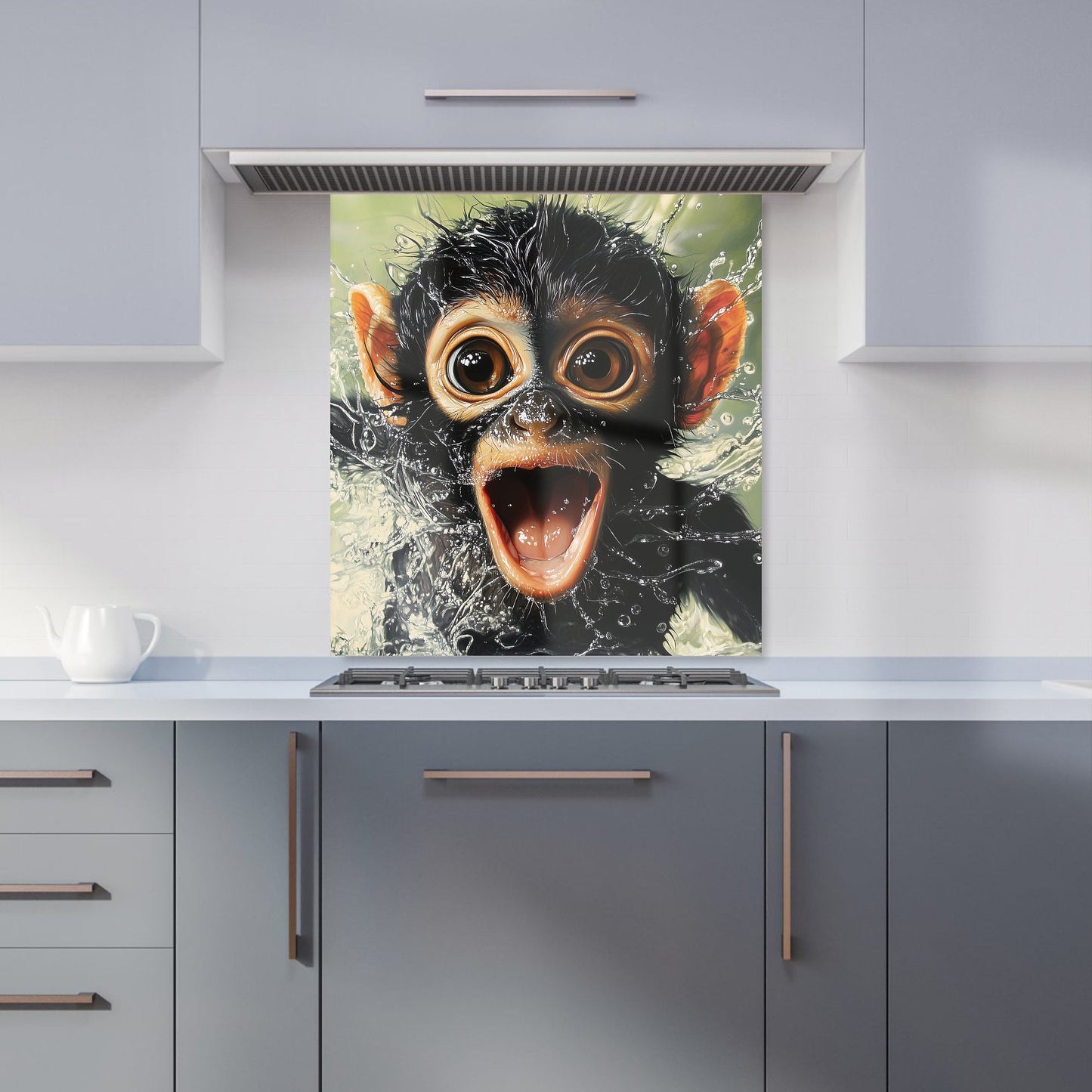 Excited Monkey in the Water Kitchen Splashback