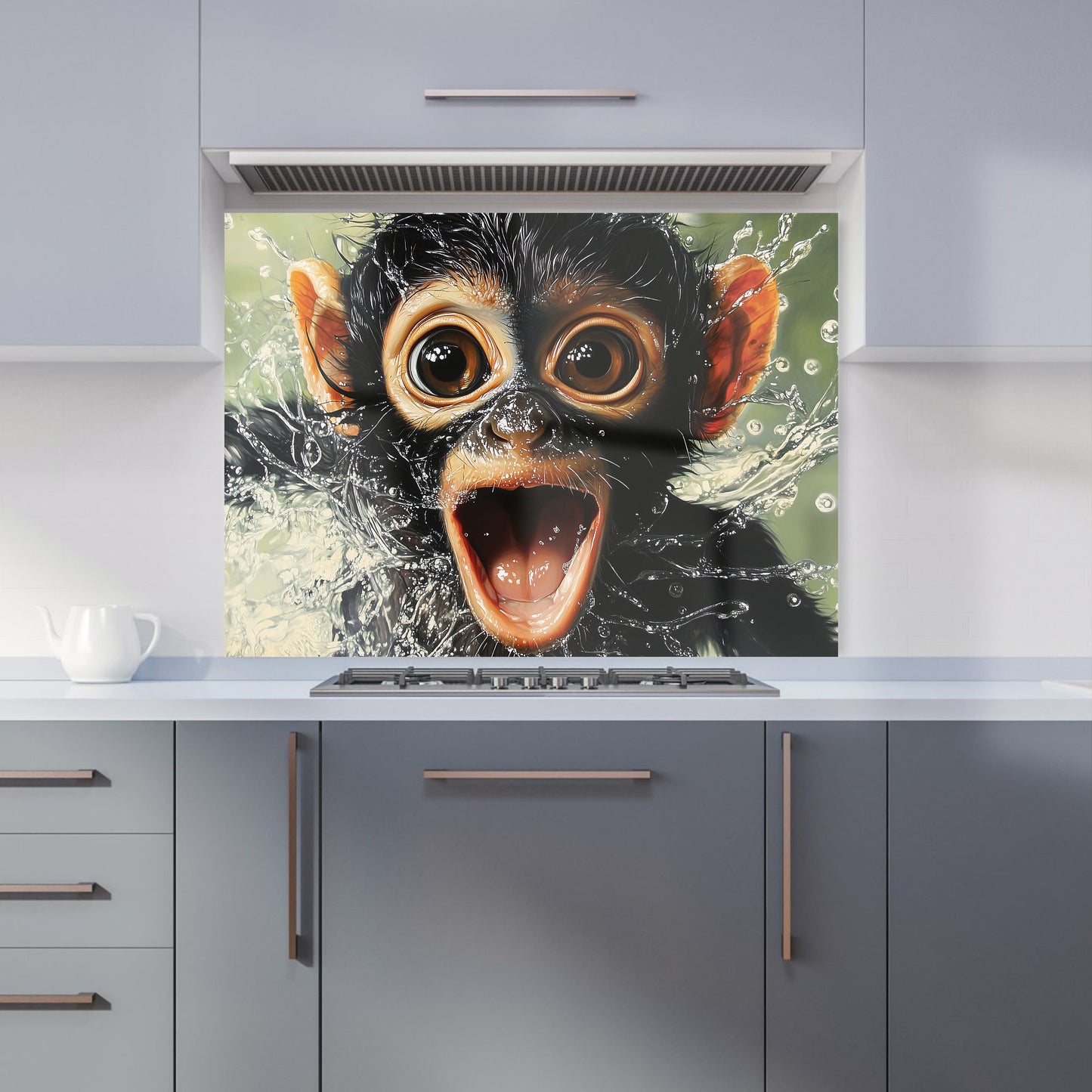 Excited Monkey in the Water Kitchen Splashback