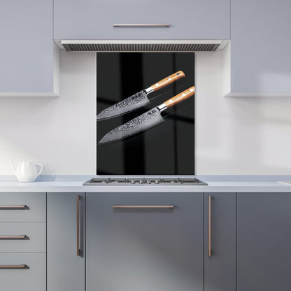 Artisan Japanese Knives in Focus Kitchen Splashback
