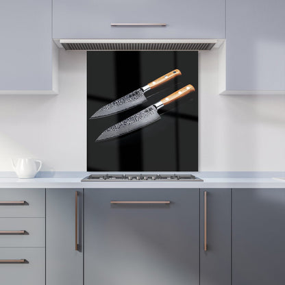 Artisan Japanese Knives in Focus Kitchen Splashback