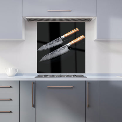 Artisan Japanese Knives in Focus Kitchen Splashback
