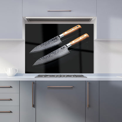 Artisan Japanese Knives in Focus Kitchen Splashback