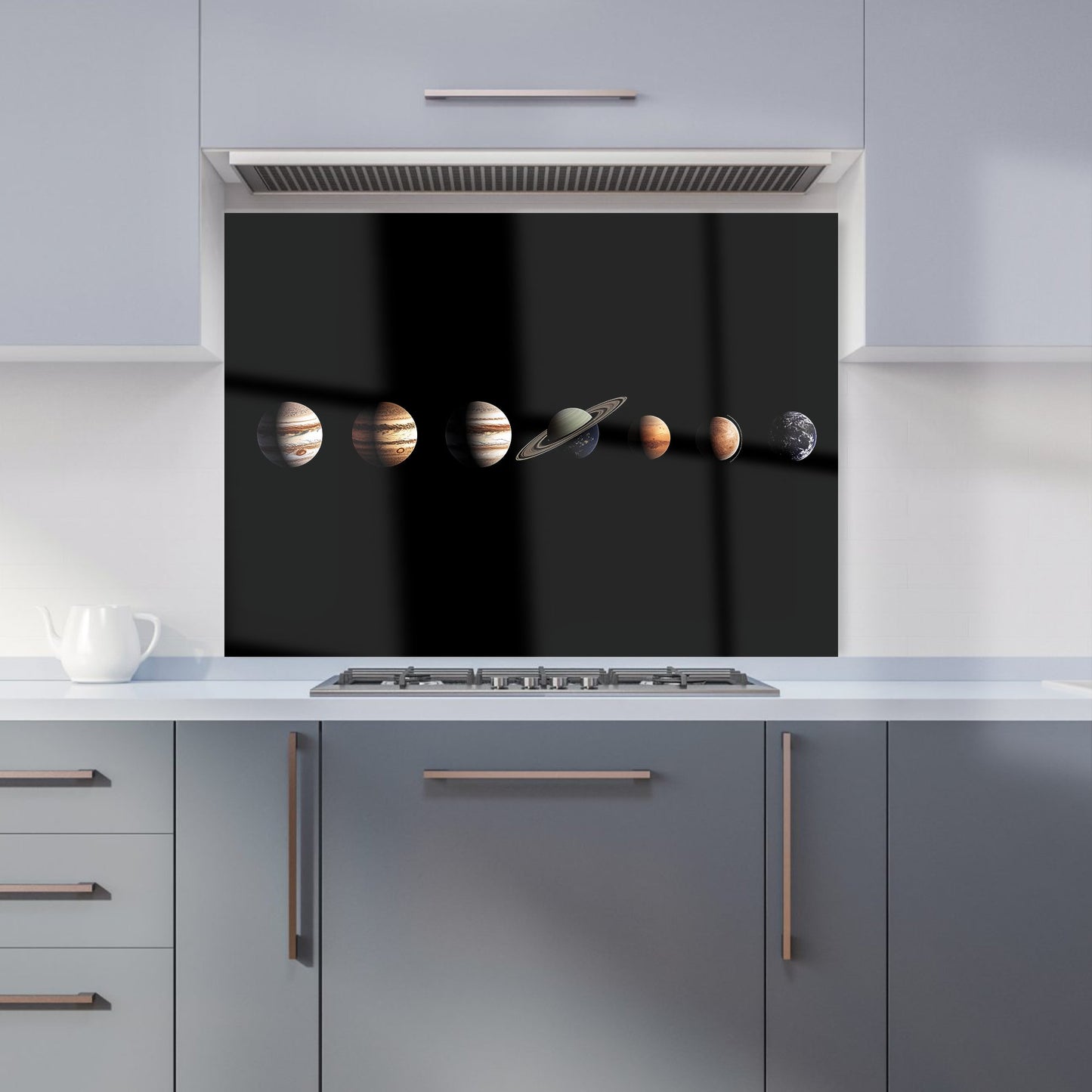 The Solar System in Order Kitchen Splashback